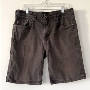 Prana Brown Organic Cotton Jean Shorts Regular Fit 36X11 Gorpcore Beach Casual